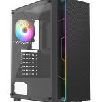 cit galaxy mid tower gaming case - black